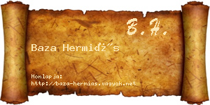 Baza Hermiás névjegykártya